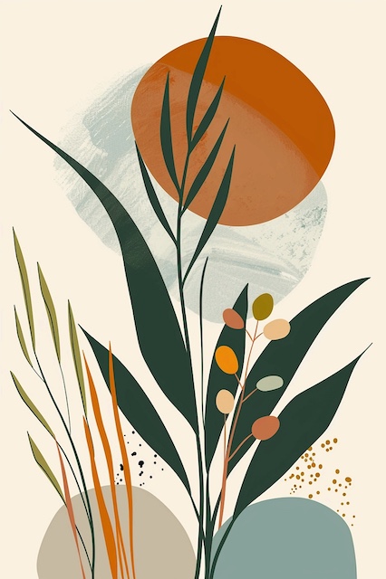 Abstract Plant & Sun